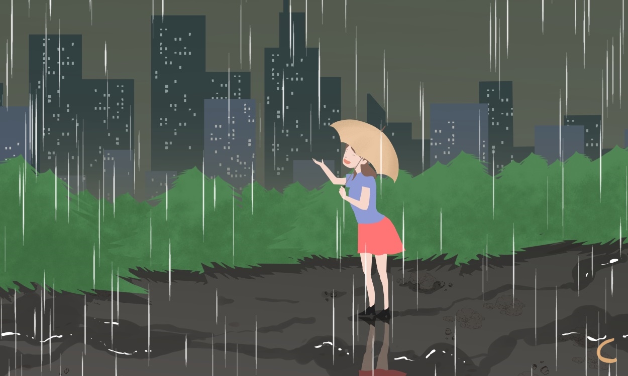 下雨天应景的心情说说