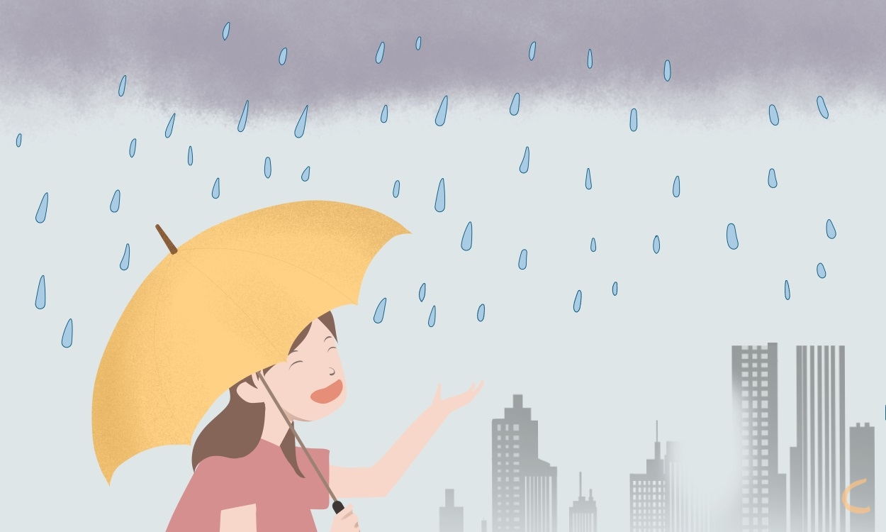 描述下雨天的唯美说说句子